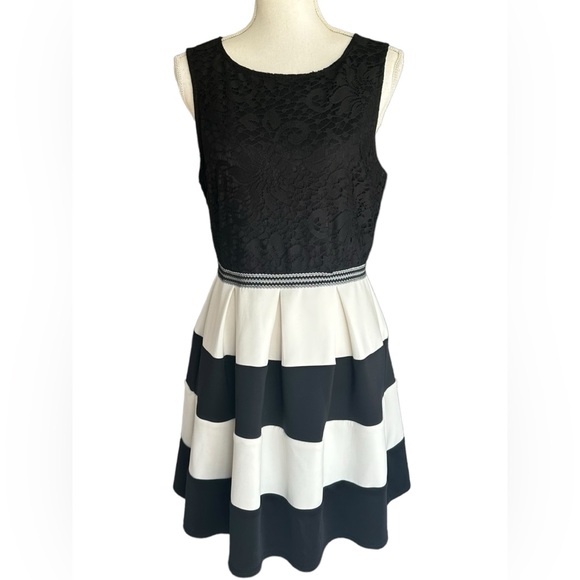 Speechless Black and White Cocktail Dress - Picture 1 of 5